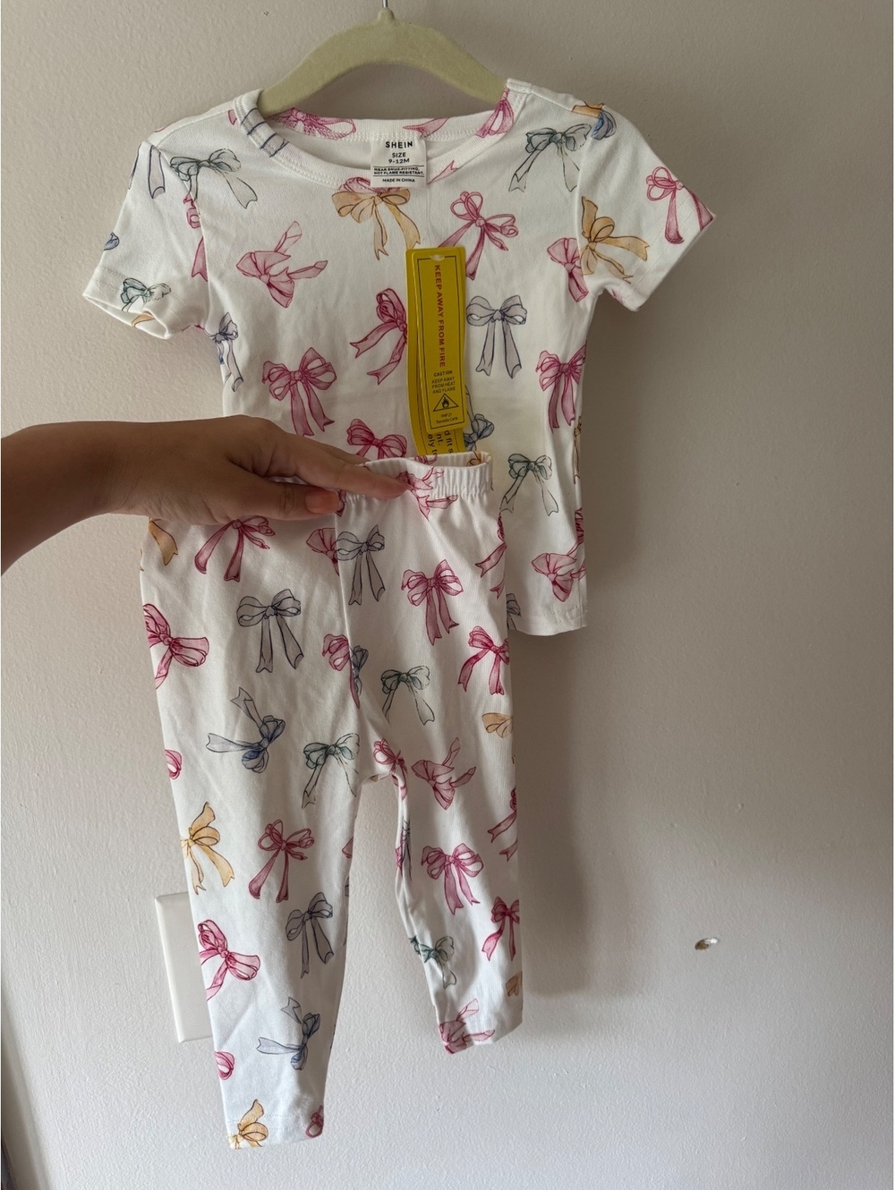 SHEIN NWT Bows Pajama Set
